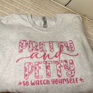 Gray and Pink Graphic Tee